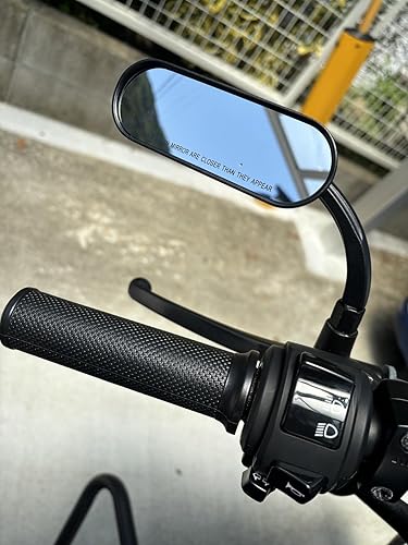 オーバルミラー　BK Amazon | バイクミラー オーバル 左右セット ハーレー8MM 10MM